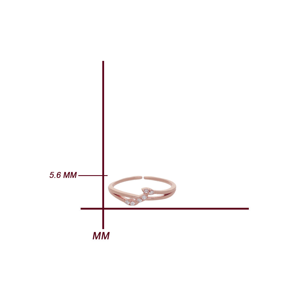 Rose Gold Petal Detail Ring