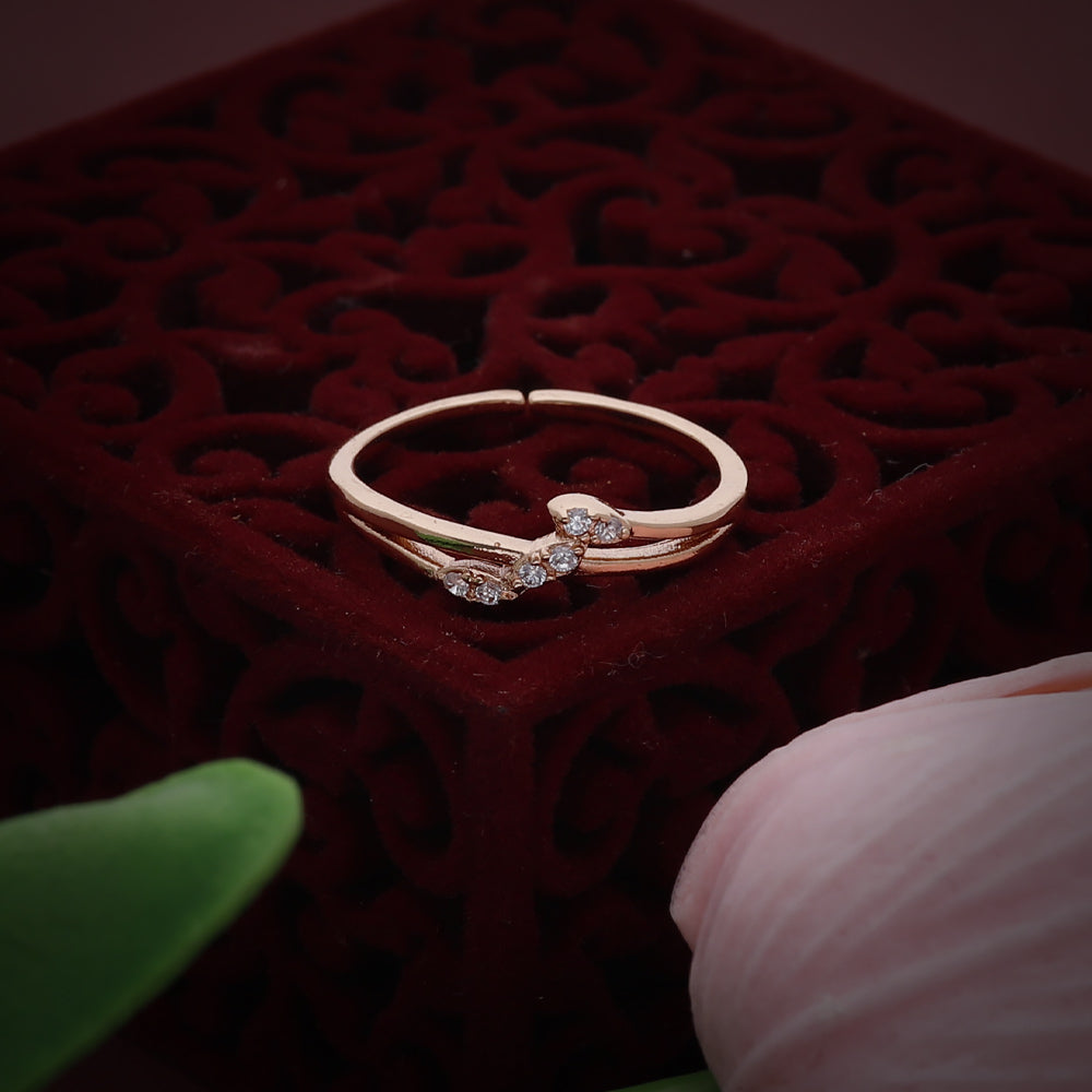 Rose Gold Petal Detail Ring