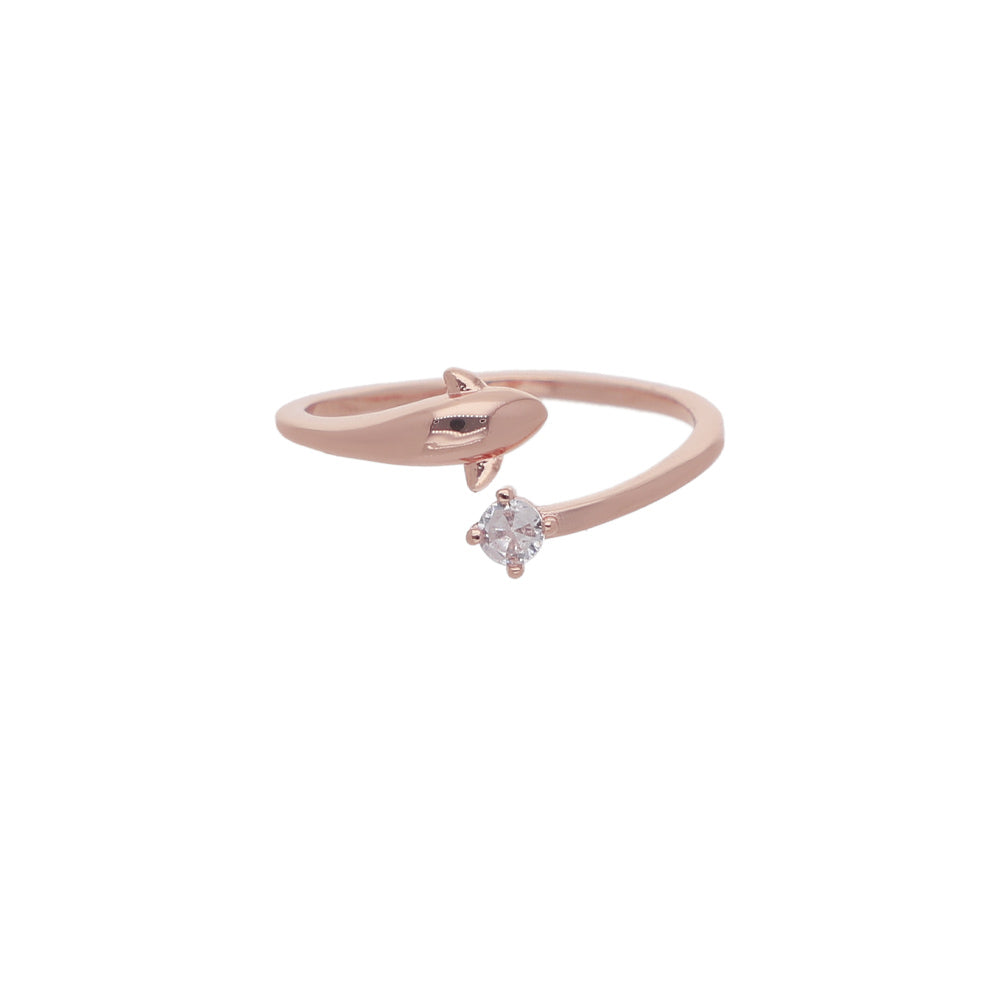 Rose Gold Beaded Band Ring