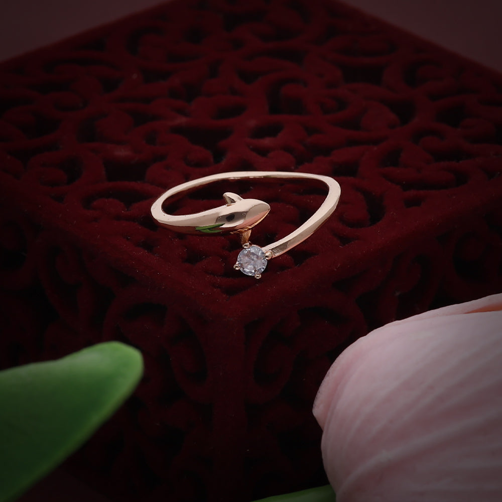 Rose Gold Beaded Band Ring