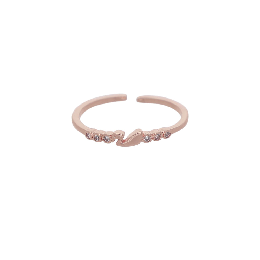 Rose Gold Slim Wave Ring