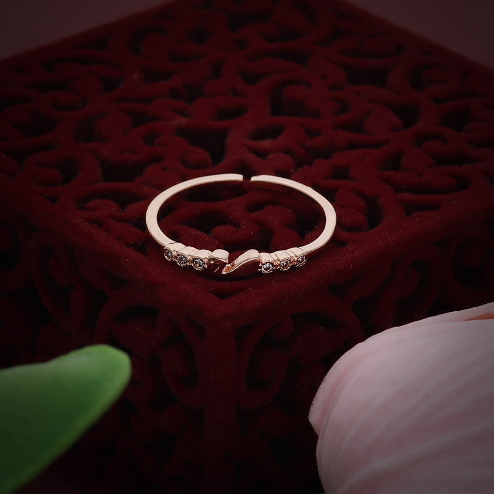 Rose Gold Slim Wave Ring