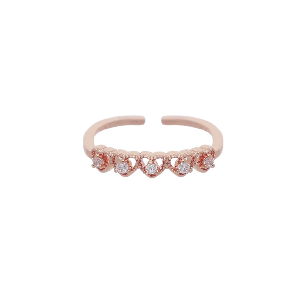 Rose Gold Floral Band Ring