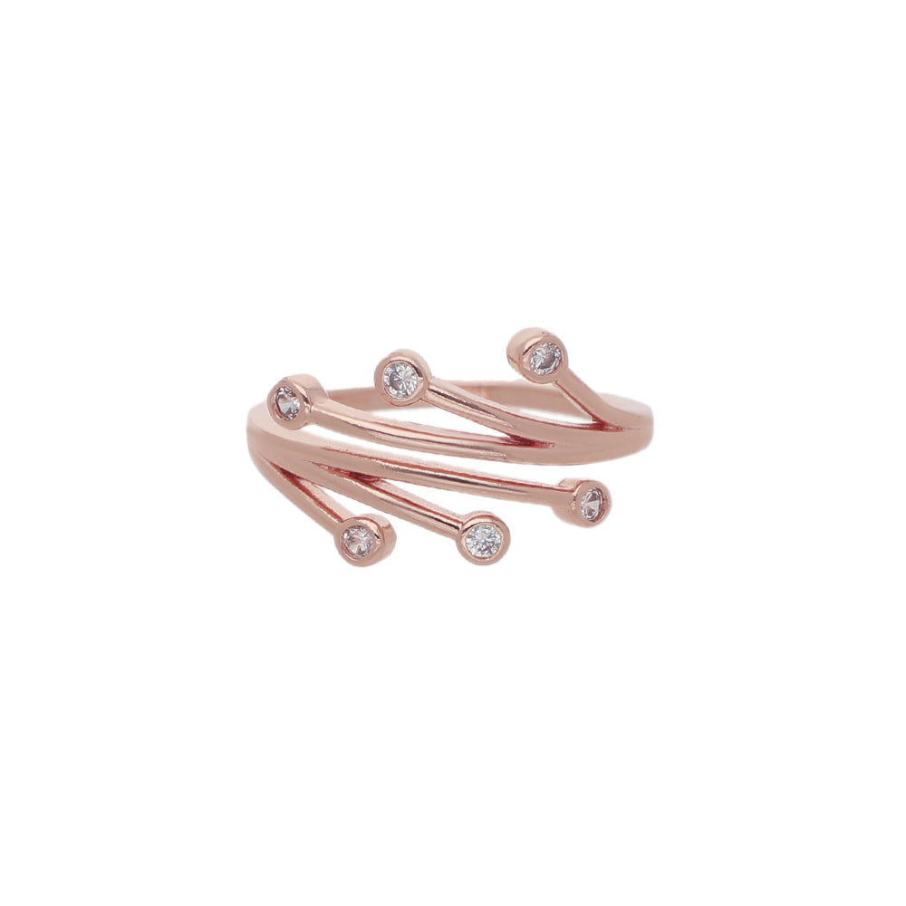 Rose Gold Textured Band Ring