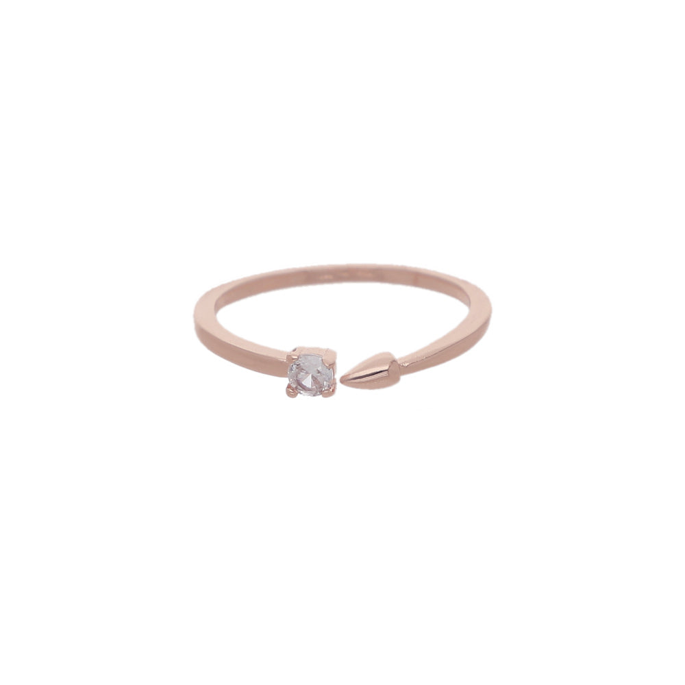 Rose Gold Double Curve Ring