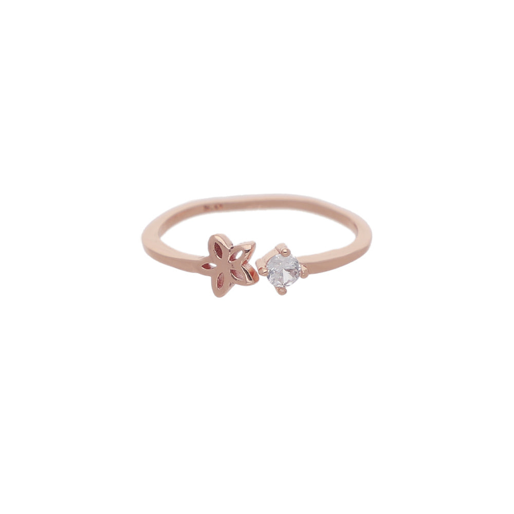 Rose Gold Crystal Accent Ring