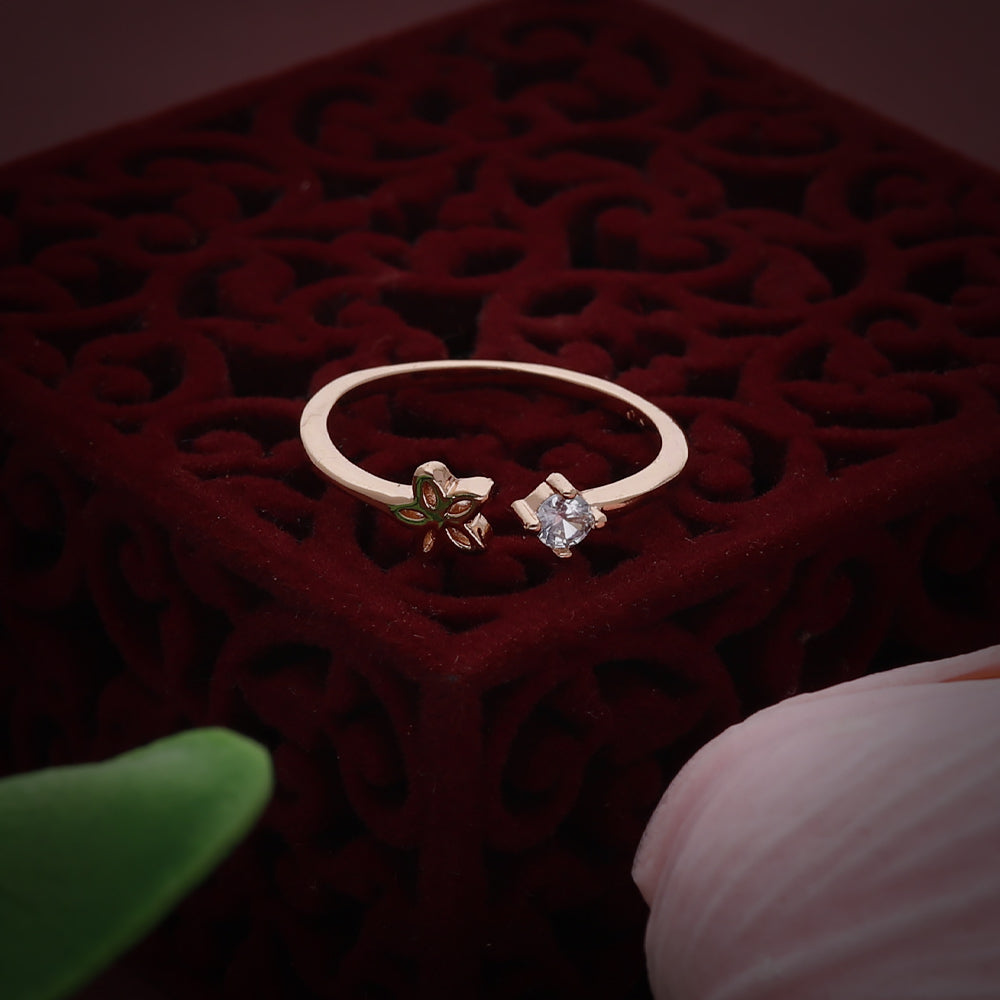 Rose Gold Crystal Accent Ring