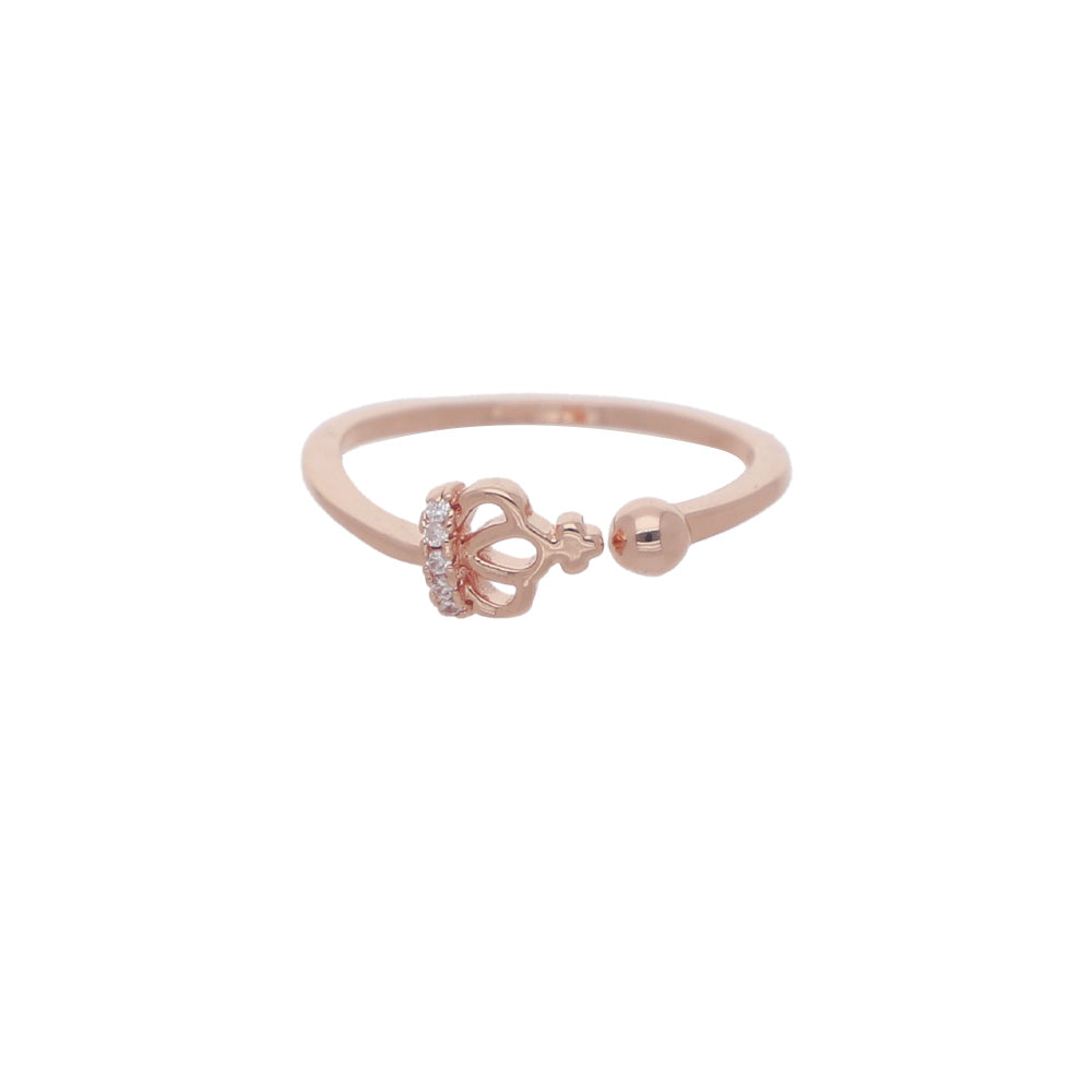 Rose Gold Leaf Curve Ring