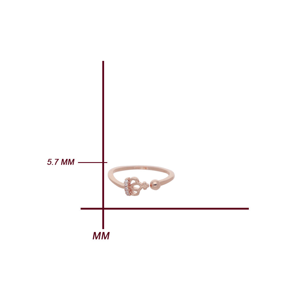 Rose Gold Leaf Curve Ring