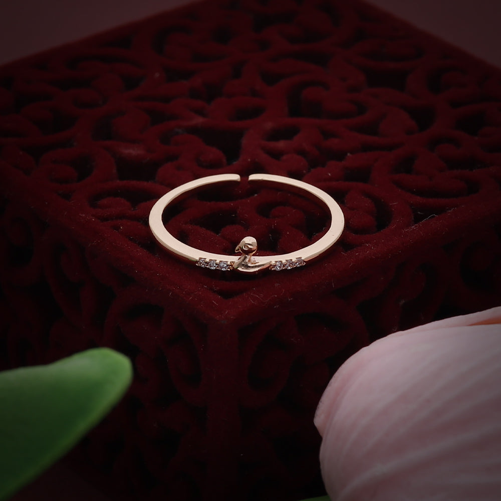 Rose Gold Beaded Detail Ring