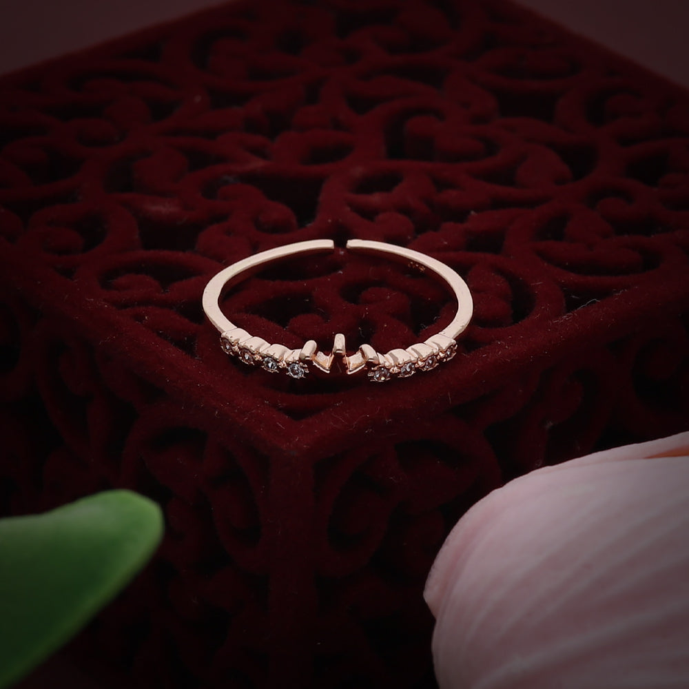 Rose Gold Double Leaf Ring