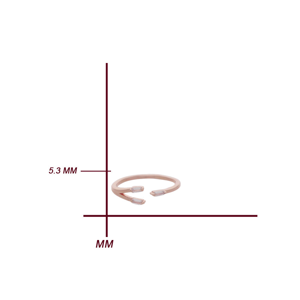 Rose Gold Minimal Wave Ring