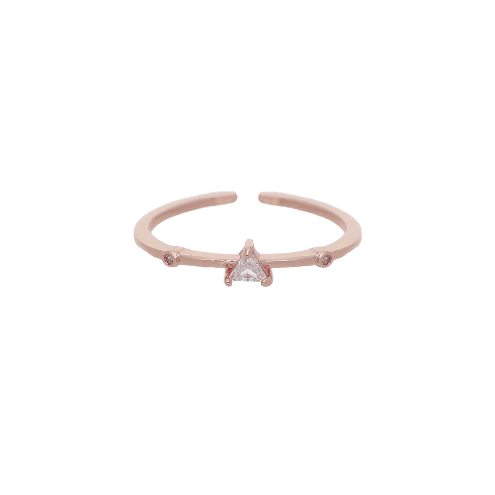 Rose Gold Open Crystal Ring