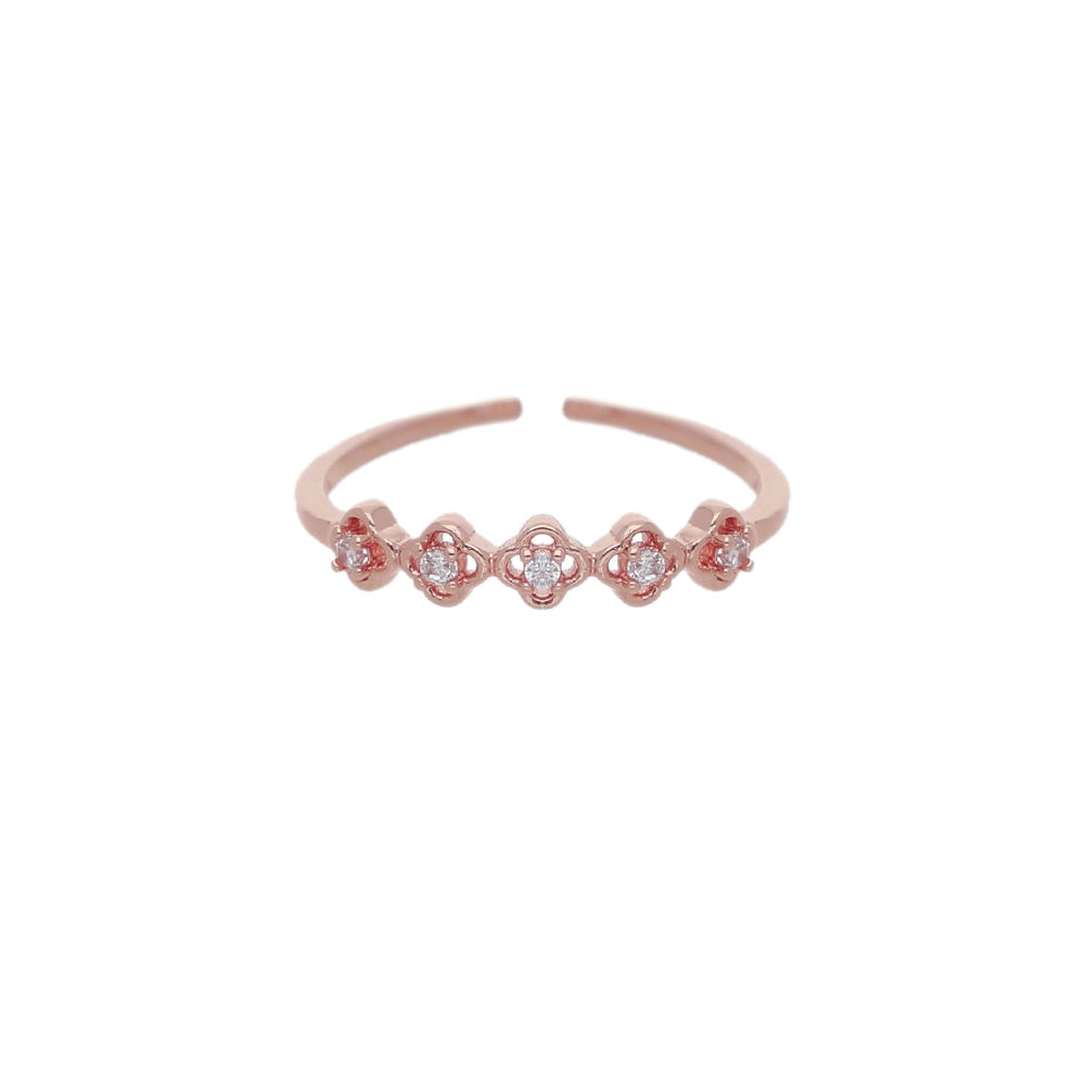Rose Gold Floral Cluster Ring