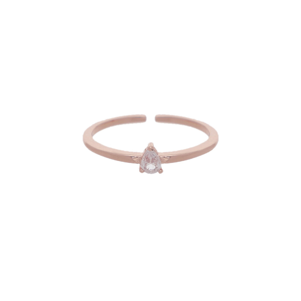 Rose Gold Leaf Open Ring