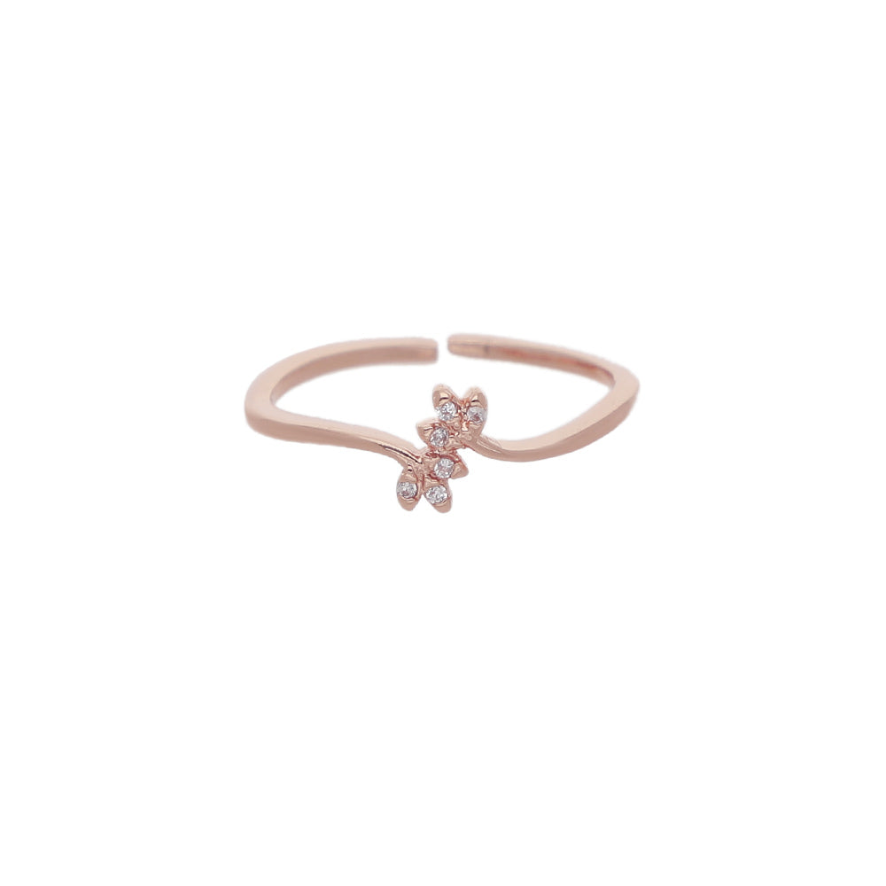 Rose Gold Wave Band Ring