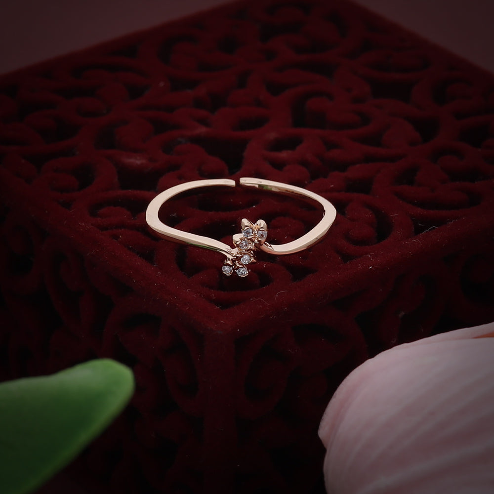 Rose Gold Wave Band Ring