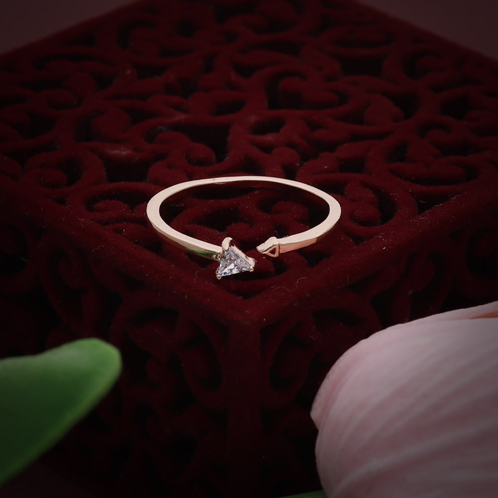 Rose Gold Petal Band Ring