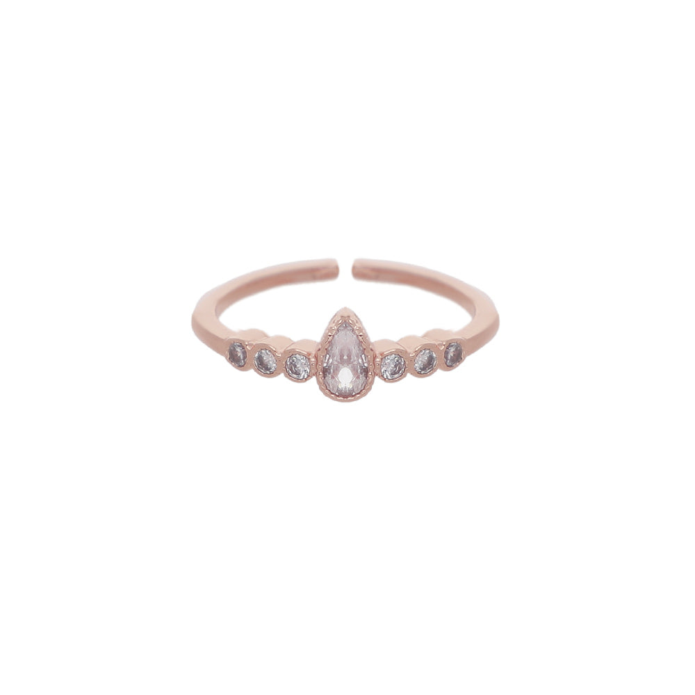 Rose Gold Geometric Detail Ring
