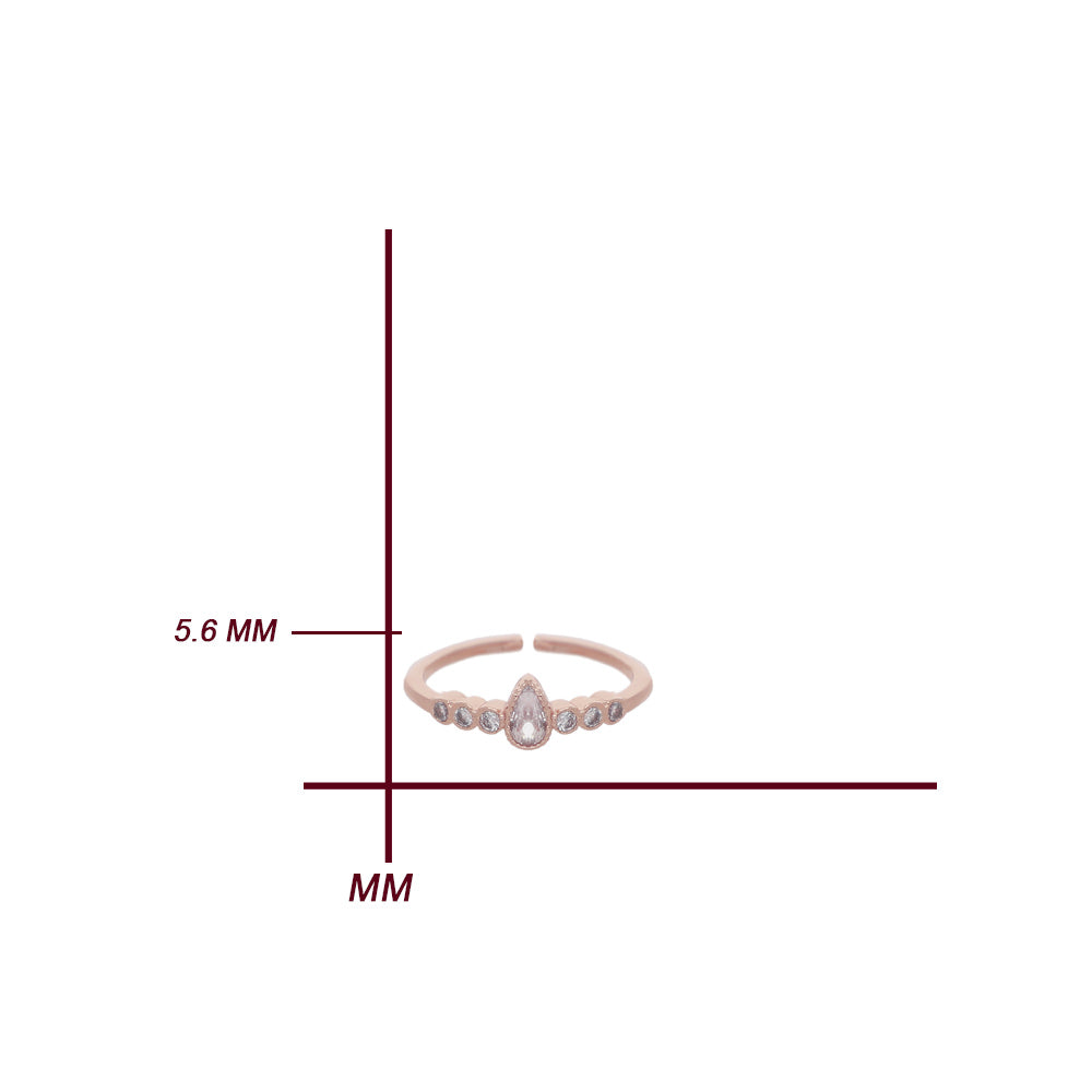 Rose Gold Geometric Detail Ring
