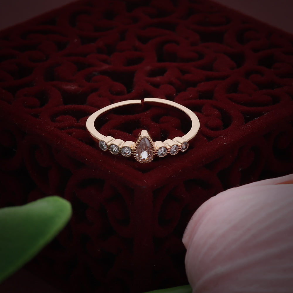 Rose Gold Geometric Detail Ring