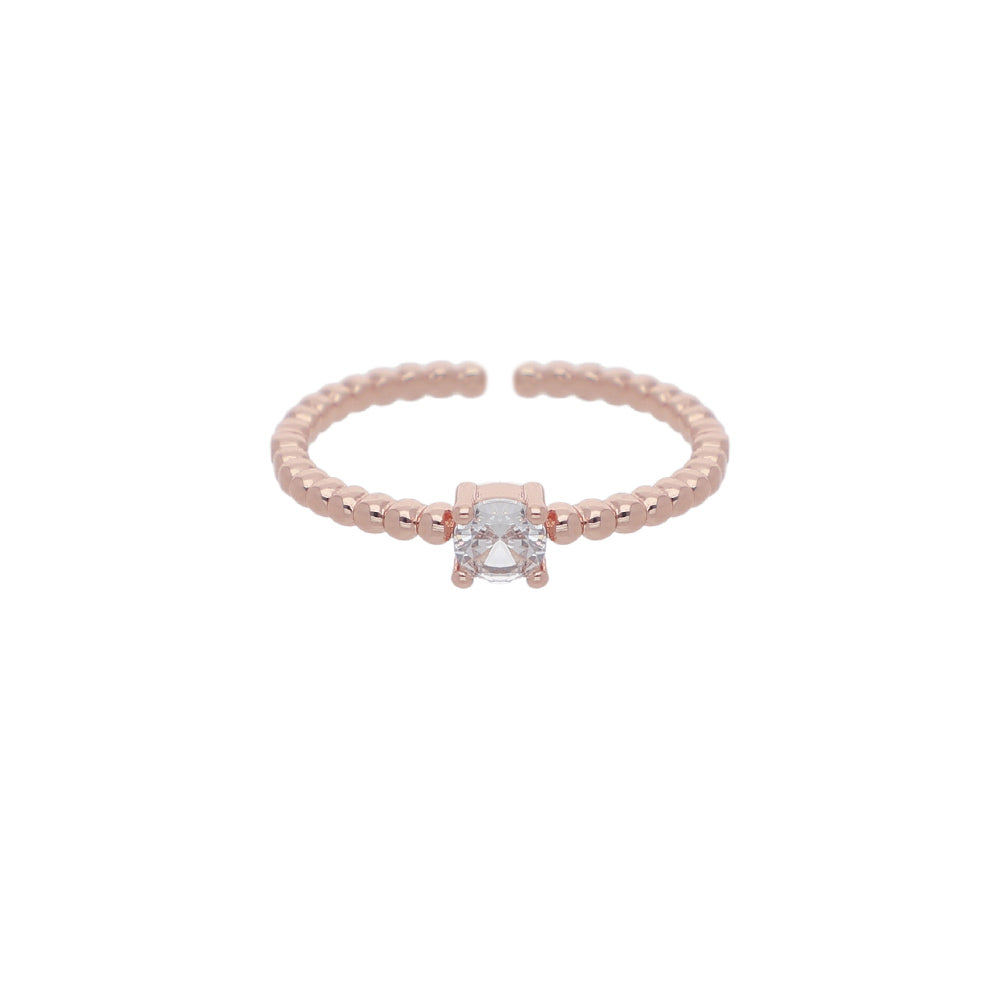 Rose Gold Floral Accent Ring