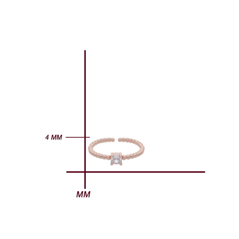 Rose Gold Floral Accent Ring