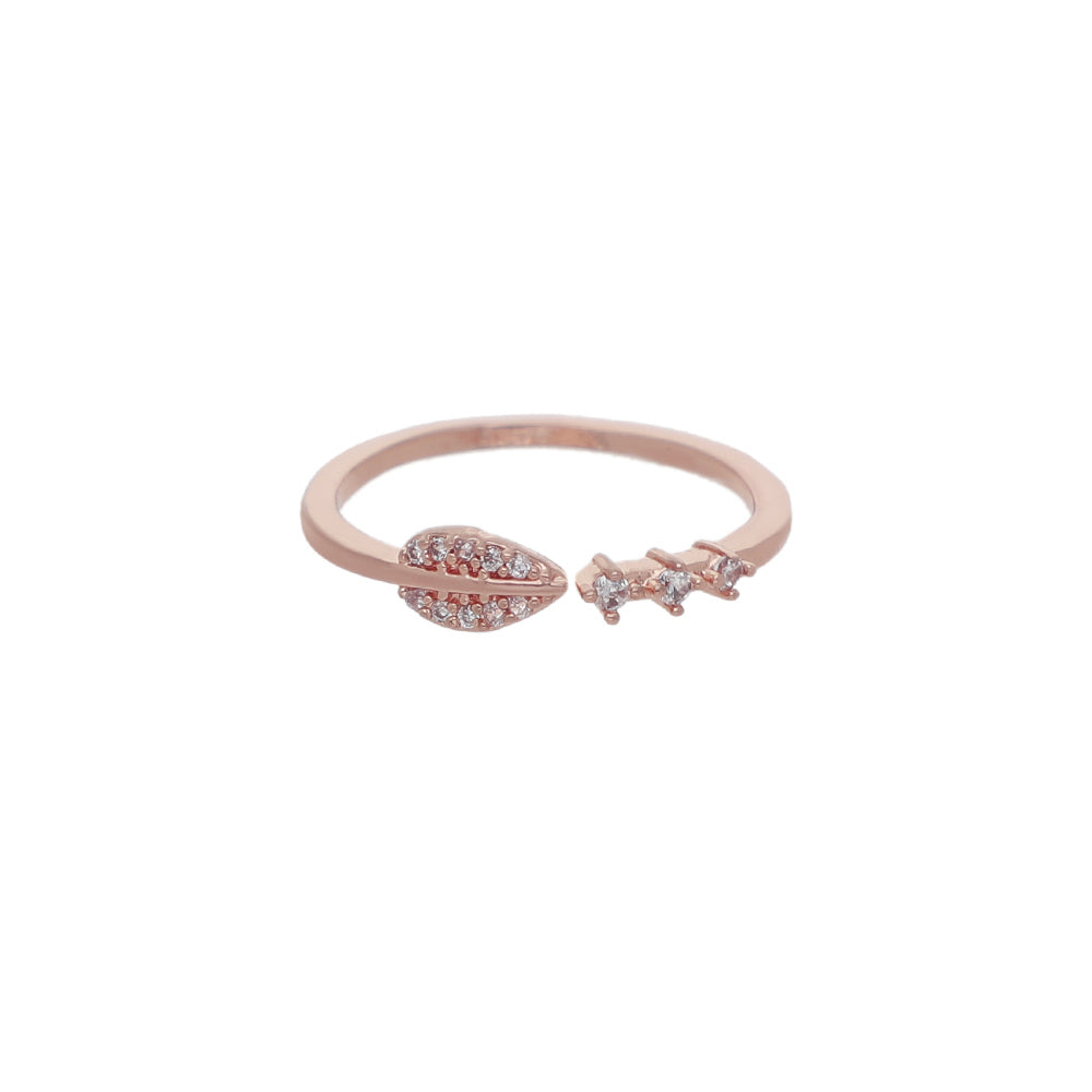 Rose Gold Crystal Cluster Ring