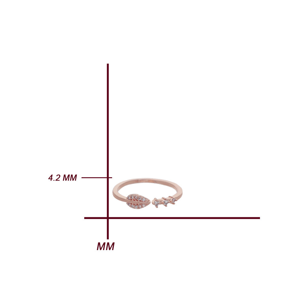 Rose Gold Crystal Cluster Ring