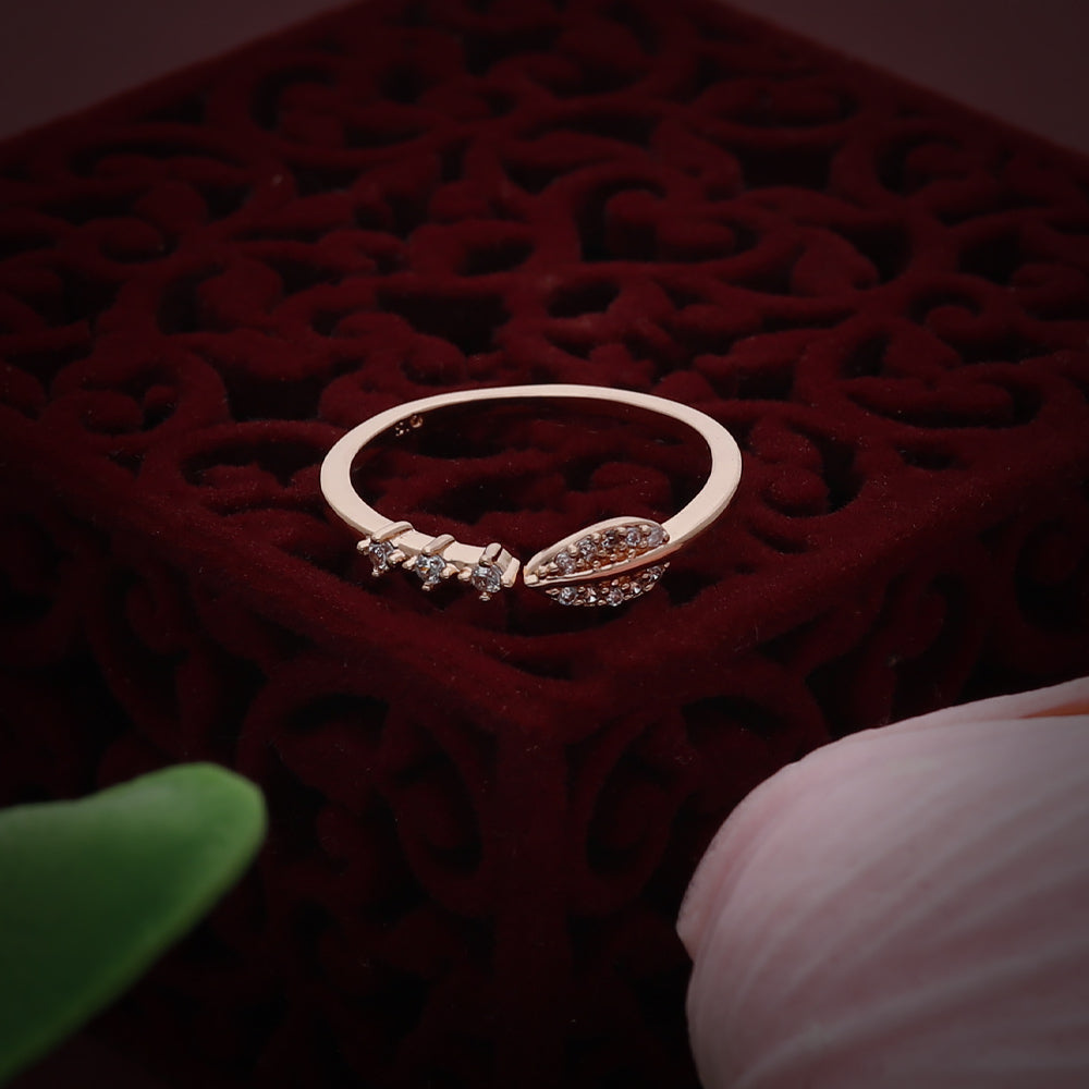 Rose Gold Crystal Cluster Ring