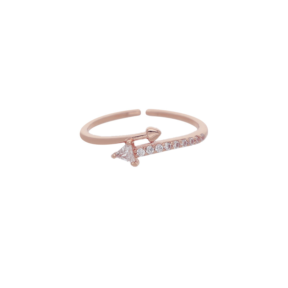 Rose Gold Curve Accent Ring