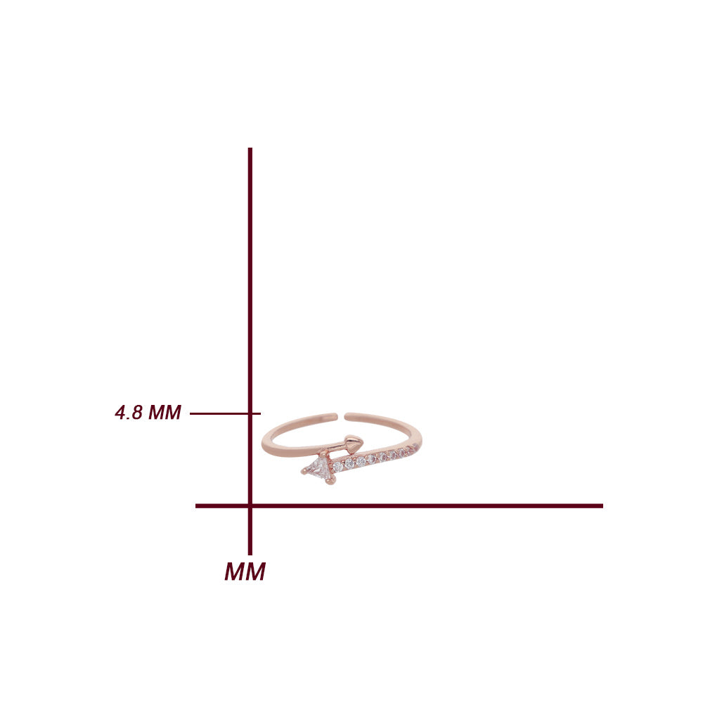 Rose Gold Curve Accent Ring