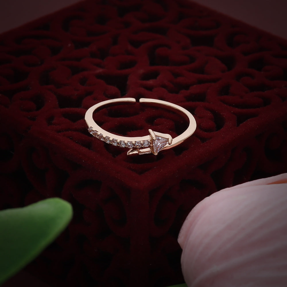 Rose Gold Curve Accent Ring