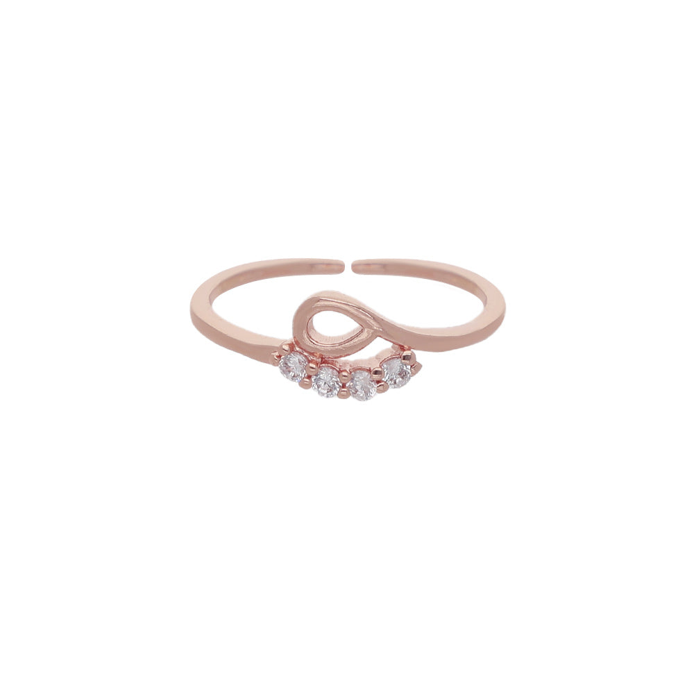 Rose Gold Floral Detail Ring