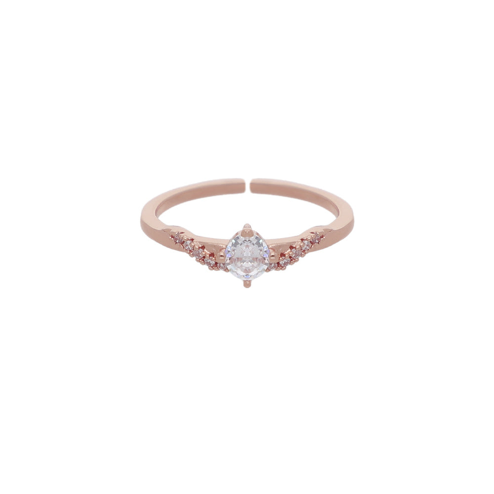Rose Gold Leaf Band Ring
