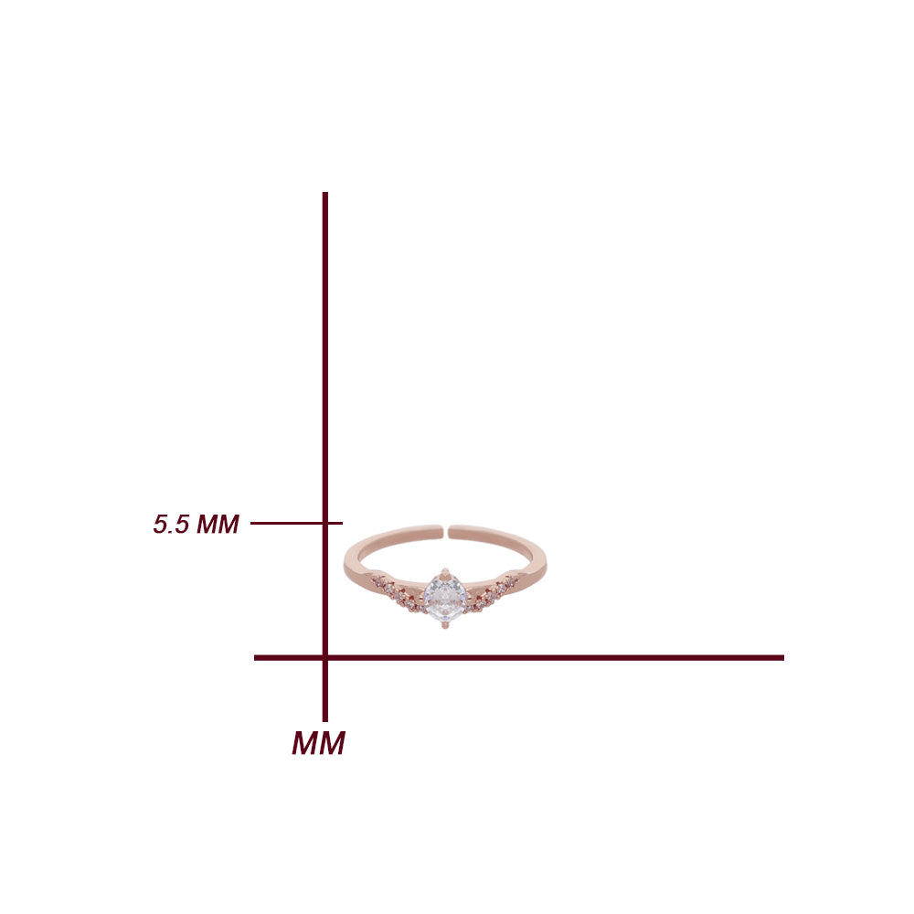 Rose Gold Leaf Band Ring