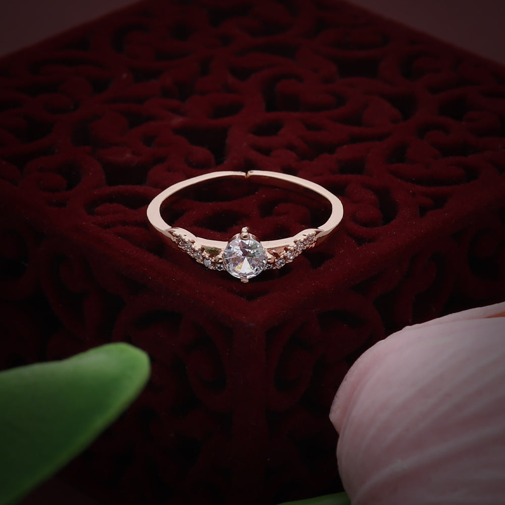 Rose Gold Leaf Band Ring