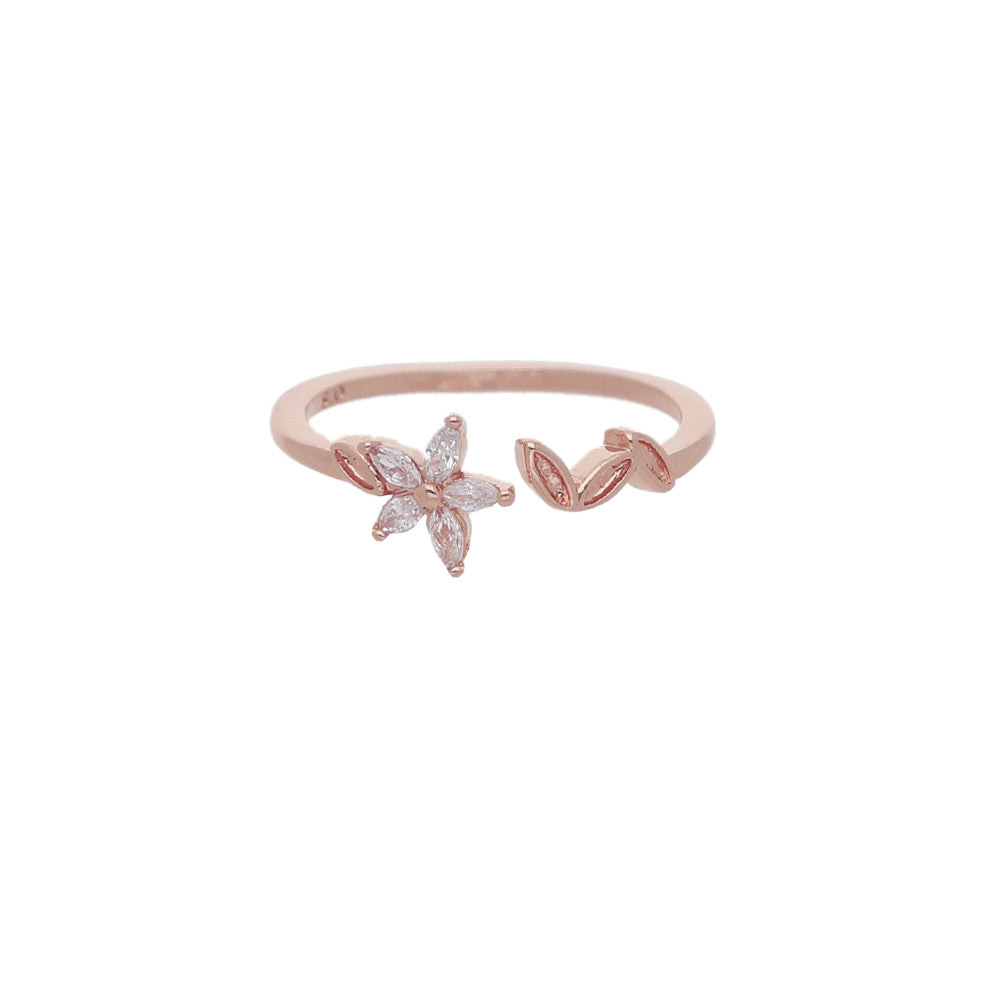 Rose Gold Wave Detail Ring
