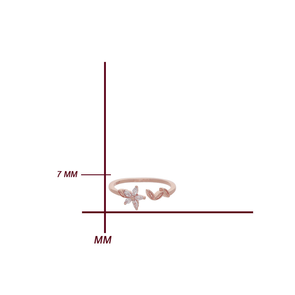 Rose Gold Wave Detail Ring