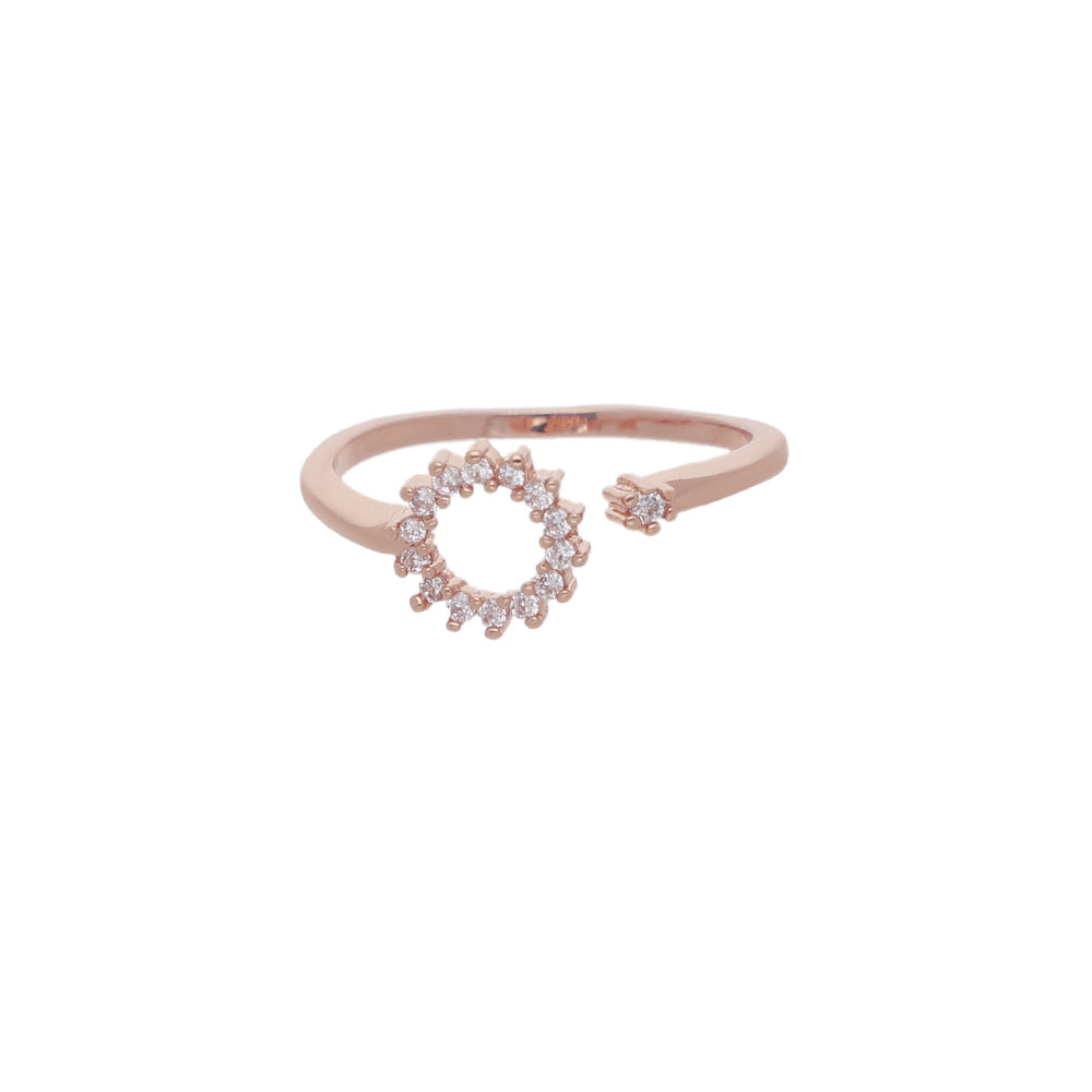 Rose Gold Crystal Line Ring
