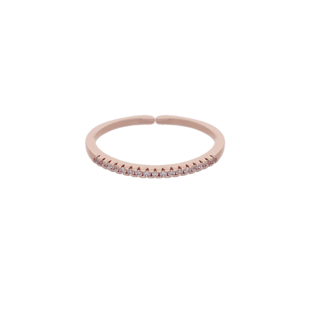 Rose Gold Floral Loop Ring