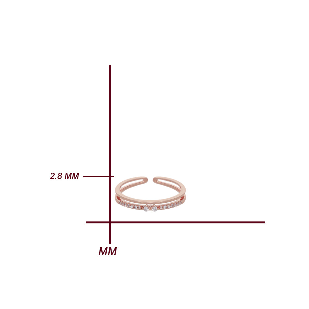 Rose Gold Slim Curve Ring