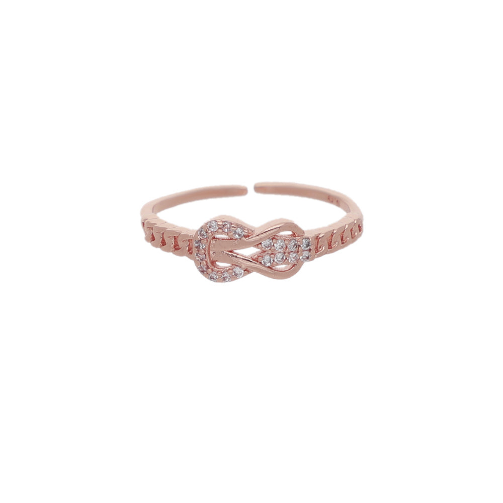 Rose Gold Beaded Detail Ring
