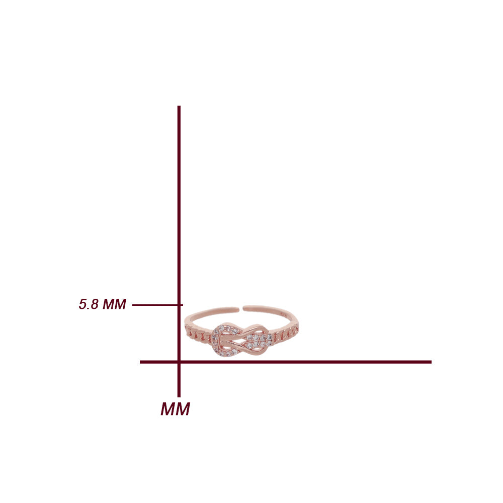 Rose Gold Beaded Detail Ring