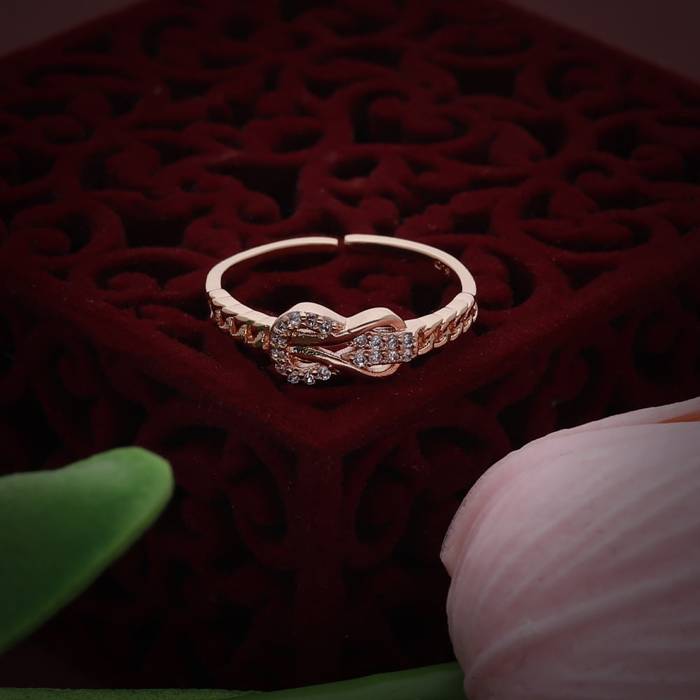 Rose Gold Beaded Detail Ring