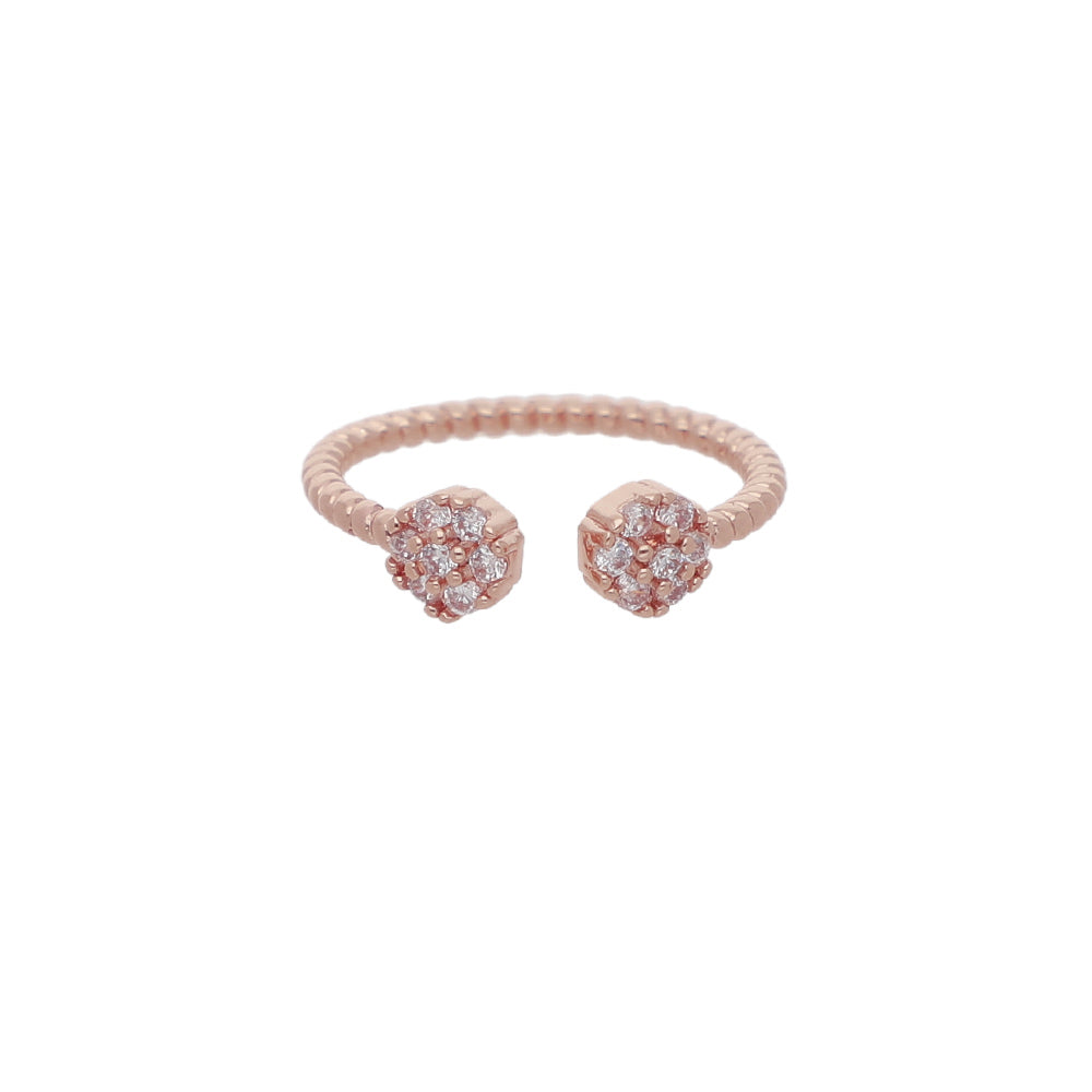 Rose Gold Double Wave Design Ring