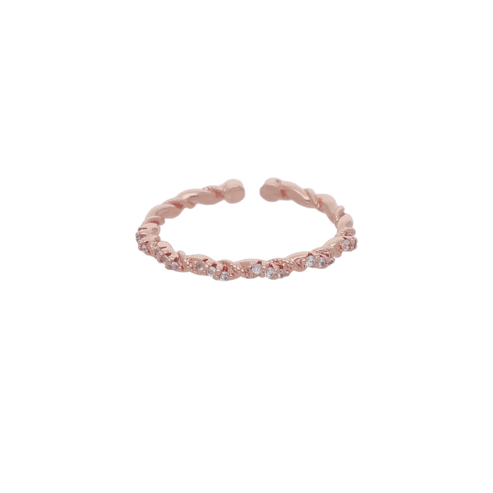Rose Gold Open Curve Design Ring