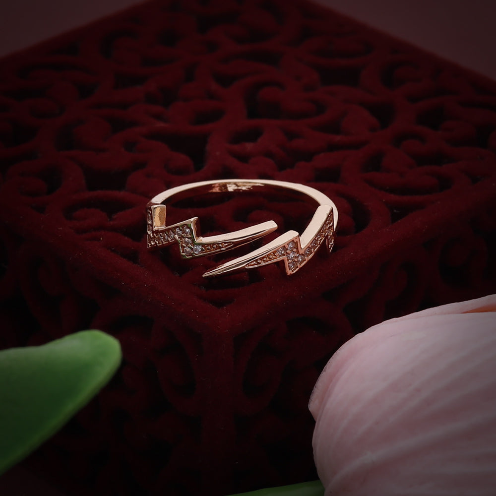 Rose Gold Bow Detail Design Ring