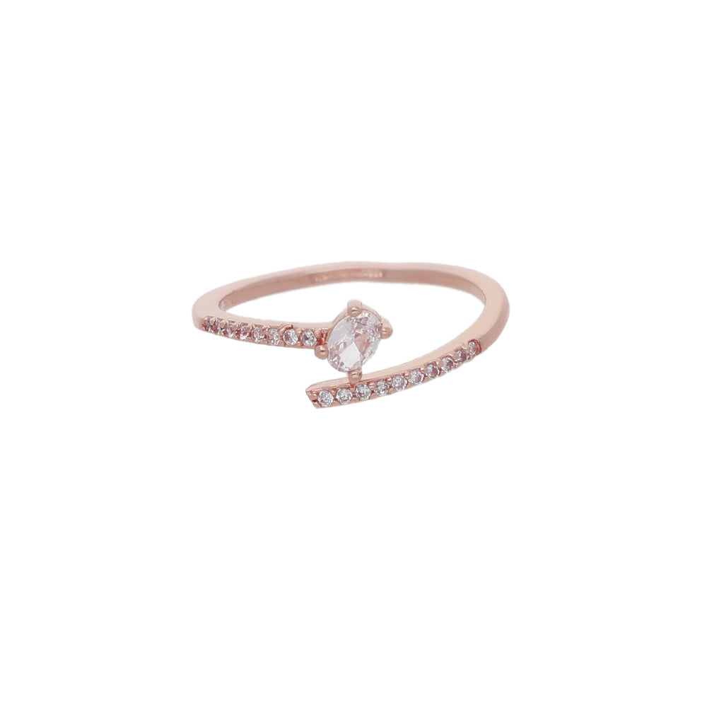 Rose Gold Double Line Design Ring
