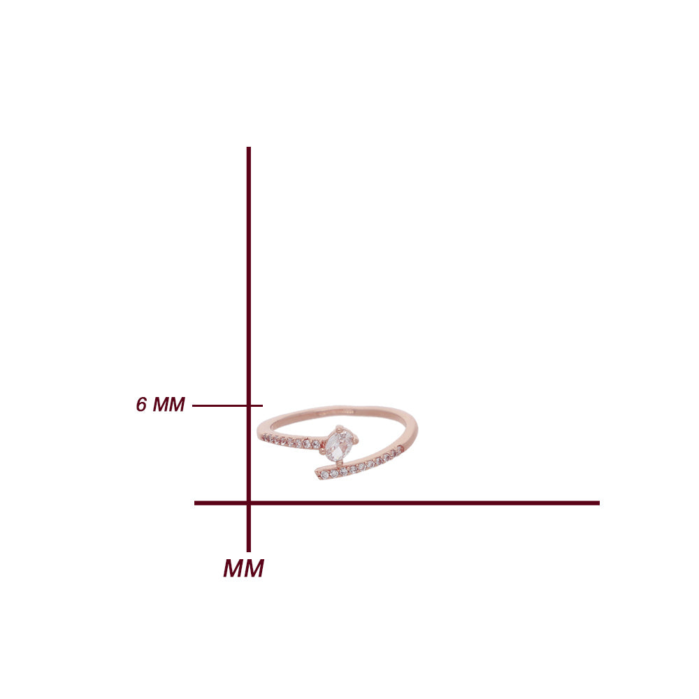 Rose Gold Double Line Design Ring